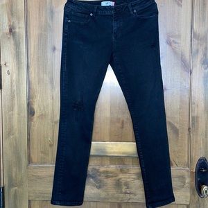 Cabi black distressed jeans